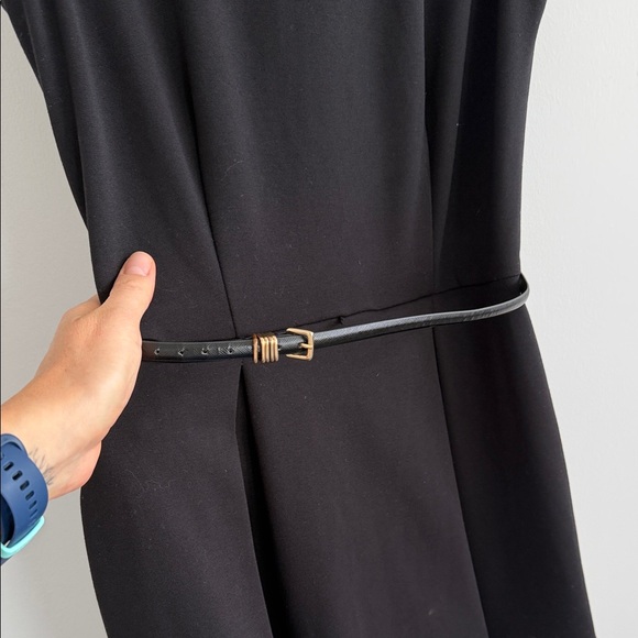 Calvin Klein Black and White Striped Midi Dress - Picture 3 of 5